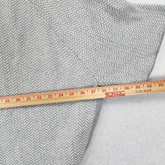 LOFT Sweater Womens XS Gray Herringbone Cowl Neck Pullover Knit Poncho Casual - Picture 3 of 10